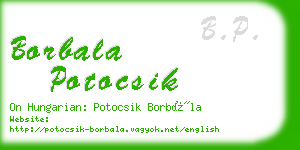 borbala potocsik business card